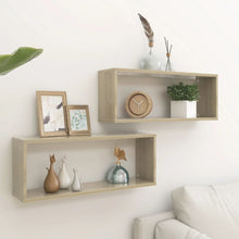 Wandschappen Kubus Spaanplaat Sonoma Eiken 2 60 x 15 x 23 cm