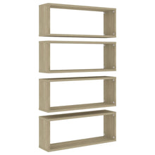 Wandschappen Kubus Spaanplaat Sonoma Eiken 4 60 x 15 x 23 cm