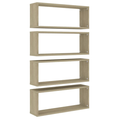 Wandschappen Kubus Spaanplaat Sonoma Eiken 4 60 x 15 x 23 cm