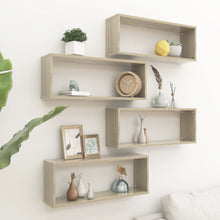 Wandschappen Kubus Spaanplaat Sonoma Eiken 4 60 x 15 x 23 cm