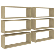 Wandschappen Kubus Spaanplaat Sonoma Eiken 6 60 x 15 x 23 cm