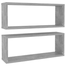 Wandschappen Kubus Spaanplaat Betongrijs 2 60 x 15 x 23 cm