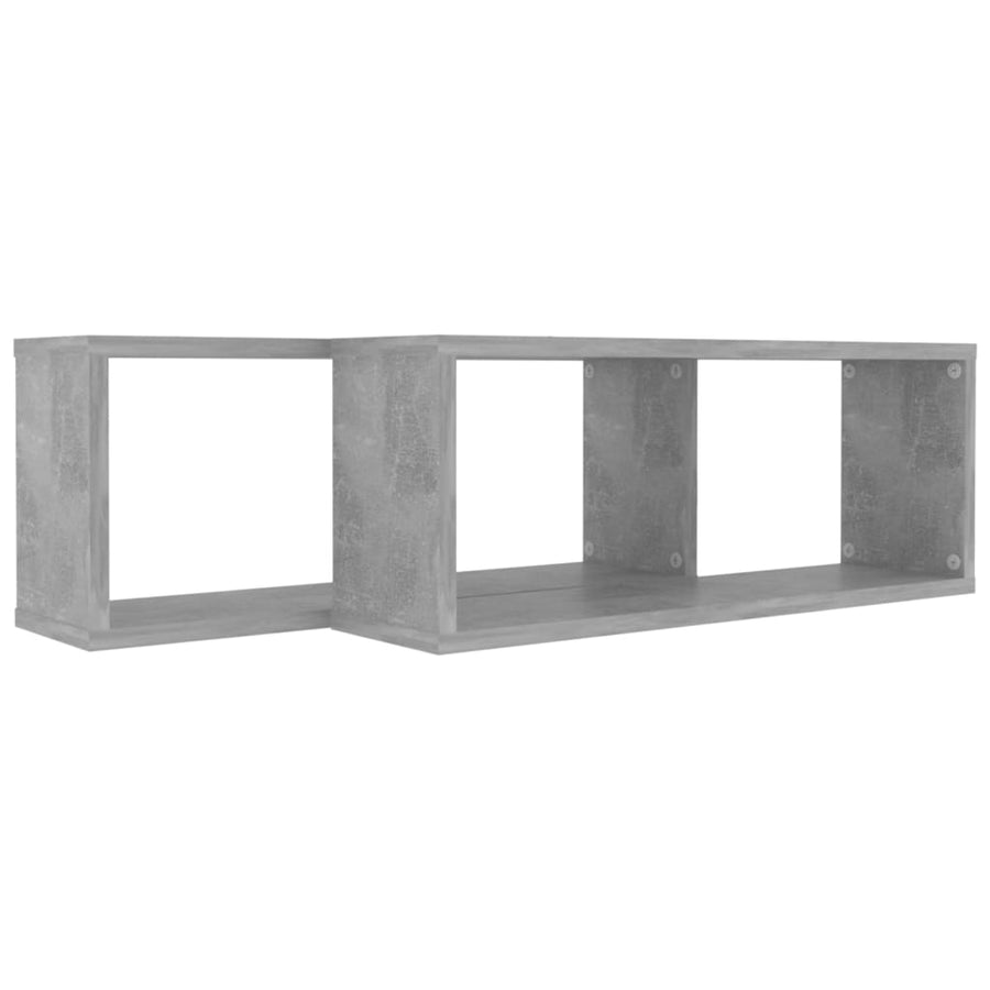 Wandschappen Kubus Spaanplaat Betongrijs 2 60 x 15 x 23 cm