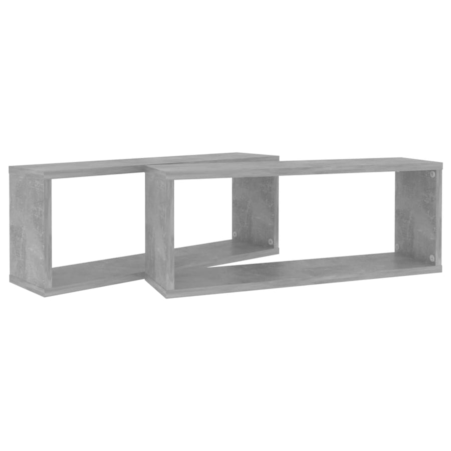 Wandschappen Kubus Spaanplaat Betongrijs 2 60 x 15 x 23 cm