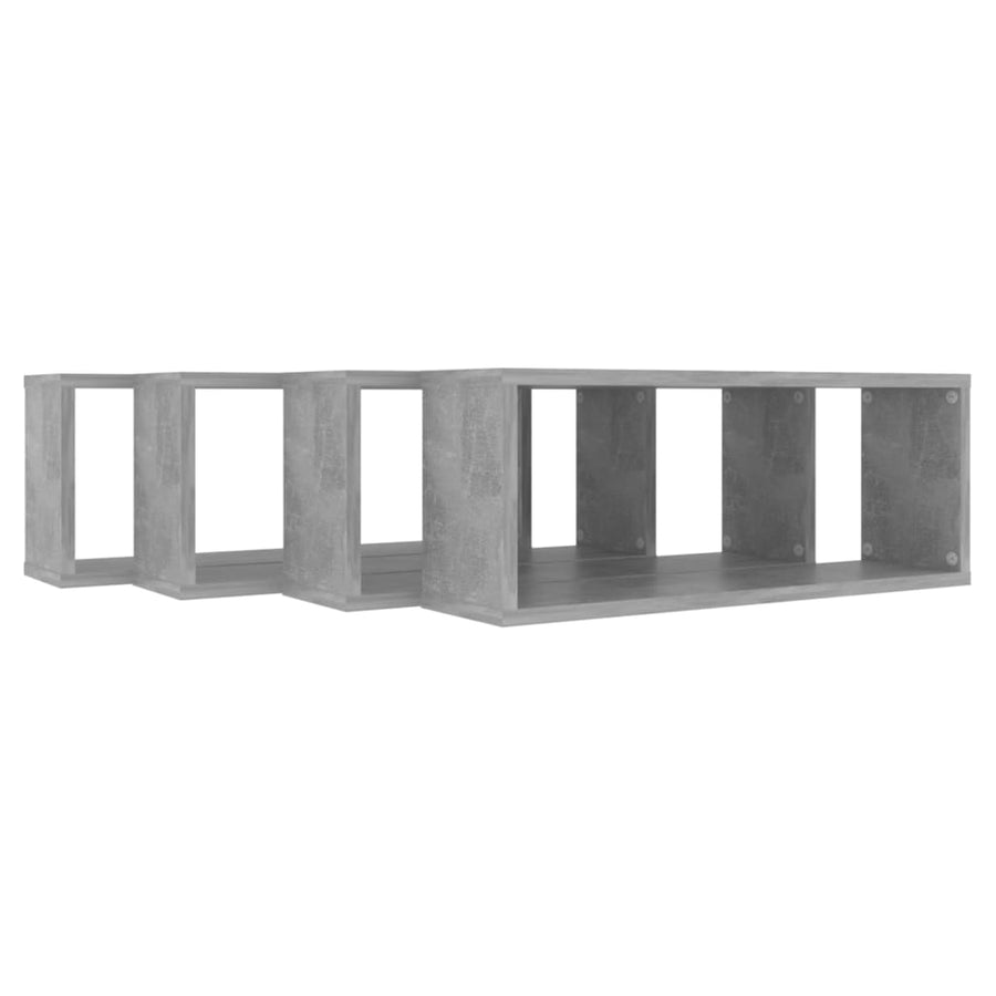 Wandschappen Kubus Spaanplaat Betongrijs 4 60 x 15 x 23 cm