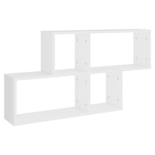Wandschap 00X8X53 Cm Bewerkt Hout Wit