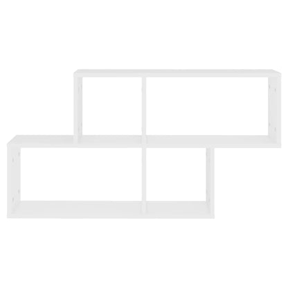 Wandschap 00X8X53 Cm Bewerkt Hout Wit