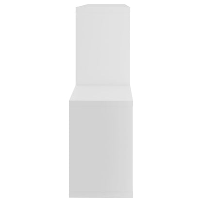 Wandschap 00X8X53 Cm Bewerkt Hout Wit