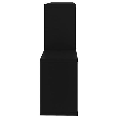 Wandschap 100x18x53 cm spaanplaat zwart Zwart