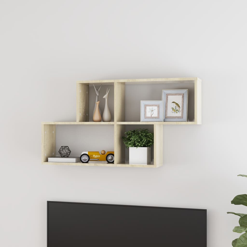 Wandschap 100x18x53 cm spaanplaat sonoma eikenkleurig Sonoma eiken
