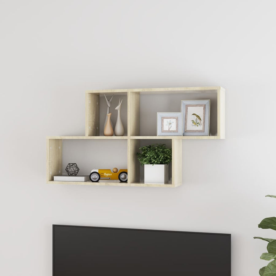 Wandschap 100x18x53 cm spaanplaat sonoma eikenkleurig Sonoma eiken