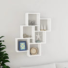 Wall shelf cube 78x15x93 cm treated wood white