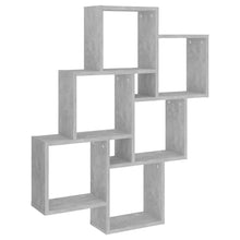 Wandschap Kubus 78X5X93 Cm Spaanplaat Betongrijs