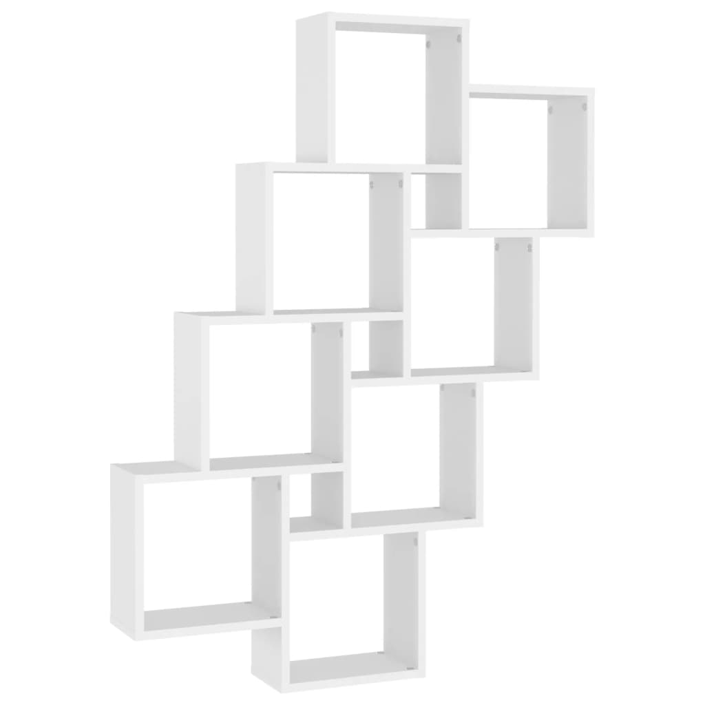Wandschap Kubus 90X5X9 Cm Spaanplaat Wit