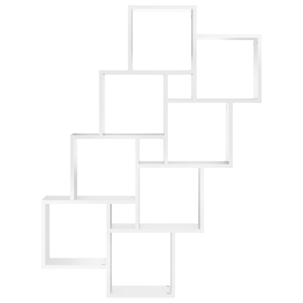 Wandschap Kubus 90X5X9 Cm Spaanplaat Wit