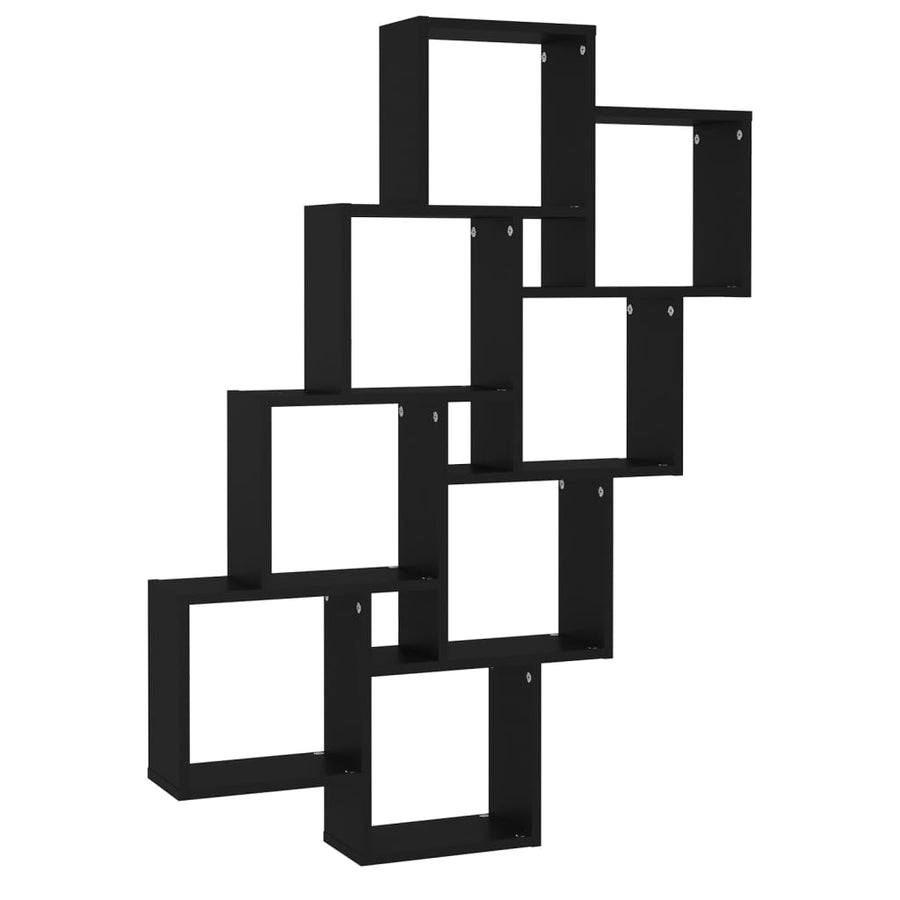 Wandschap Kubus 90X5X9 Cm Spaanplaat Zwart