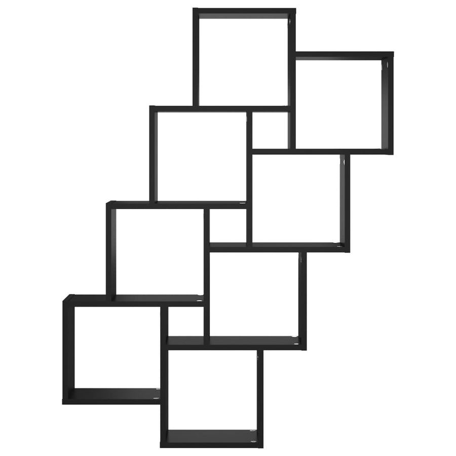 Wandschap Kubus 90X5X9 Cm Spaanplaat Zwart