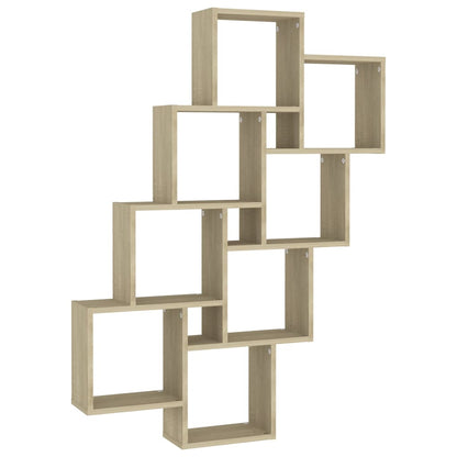 Wandschap Kubus 90X5X9 Cm Spaanplaat Kleurig Sonoma eiken