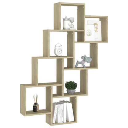Wandschap Kubus 90X5X9 Cm Spaanplaat Kleurig Sonoma eiken