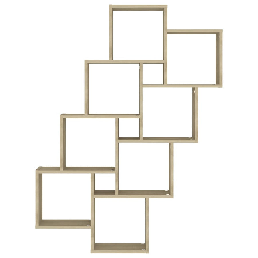 Wandschap Kubus 90X5X9 Cm Spaanplaat Kleurig Sonoma eiken