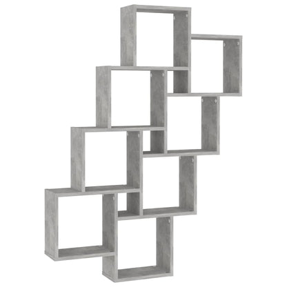 Wandschap Kubus 90X5X9 Cm Spaanplaat Betongrijs