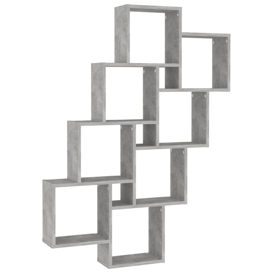 Wandschap Kubus 90X5X9 Cm Spaanplaat Betongrijs