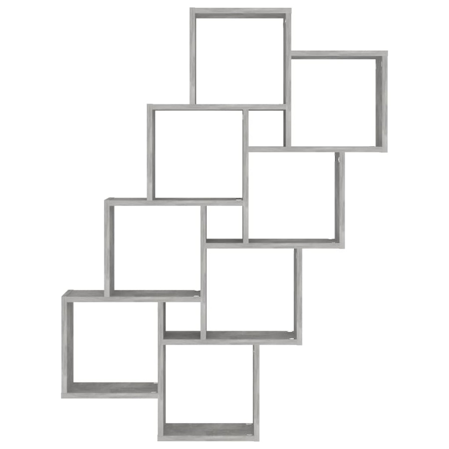 Wandschap Kubus 90X5X9 Cm Spaanplaat Betongrijs