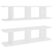 Wandschappen 2 St 75X18X20 Cm Bewerkt Hout Wit 75 x 18 x 20 cm