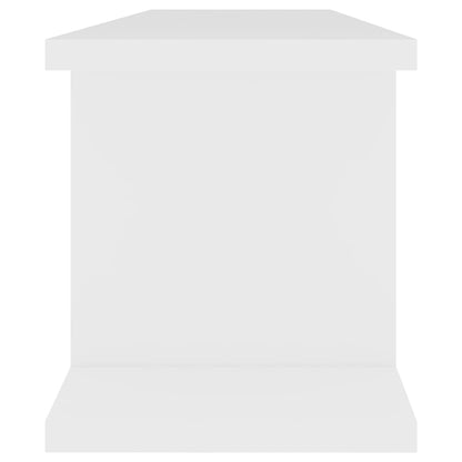 Wandschappen 2 St 75X18X20 Cm Bewerkt Hout Wit 75 x 18 x 20 cm