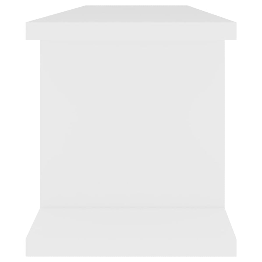 Wandschappen 2 St 75X18X20 Cm Bewerkt Hout Wit 75 x 18 x 20 cm