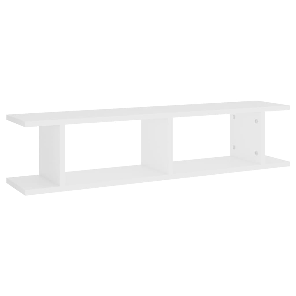 Wandschappen 2 St 90X18X20 Cm Spaanplaat Wit 90 x 18 x 20 cm