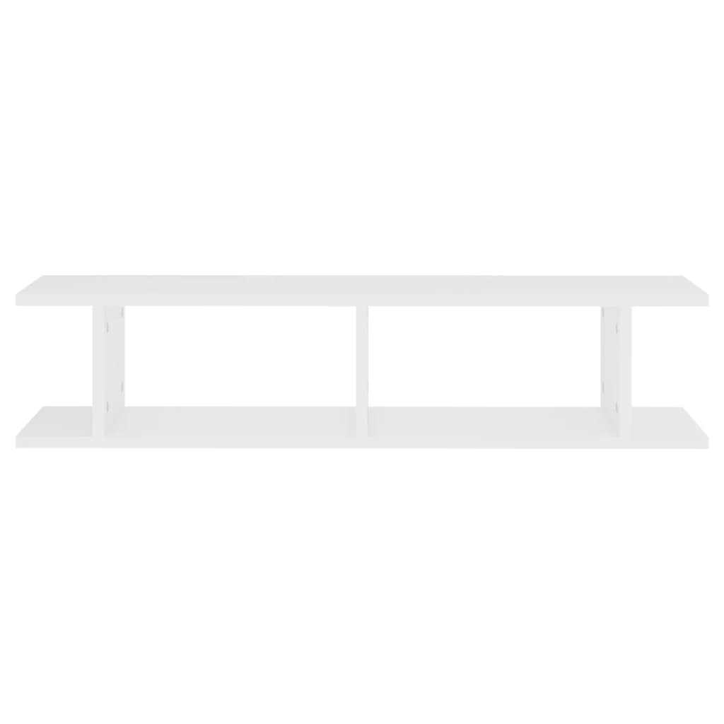 Wandschappen 2 St 90X18X20 Cm Spaanplaat Wit 90 x 18 x 20 cm
