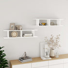 Wandplanken 2 st 90x18x20 cm spaanplaat wit