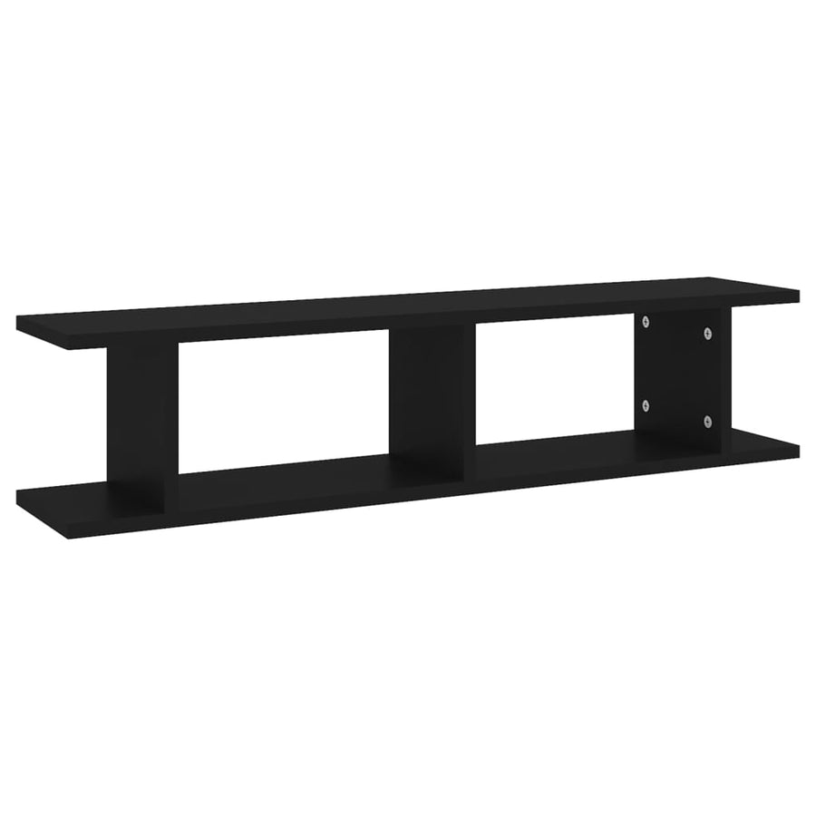 Wandschappen 2 St 90X18X20 Cm Spaanplaat Zwart 90 x 18 x 20 cm