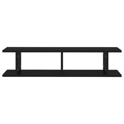 Wandschappen 2 St 90X18X20 Cm Spaanplaat Zwart 90 x 18 x 20 cm
