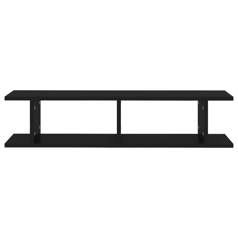 Wandschappen 2 St 90X18X20 Cm Spaanplaat Zwart 90 x 18 x 20 cm