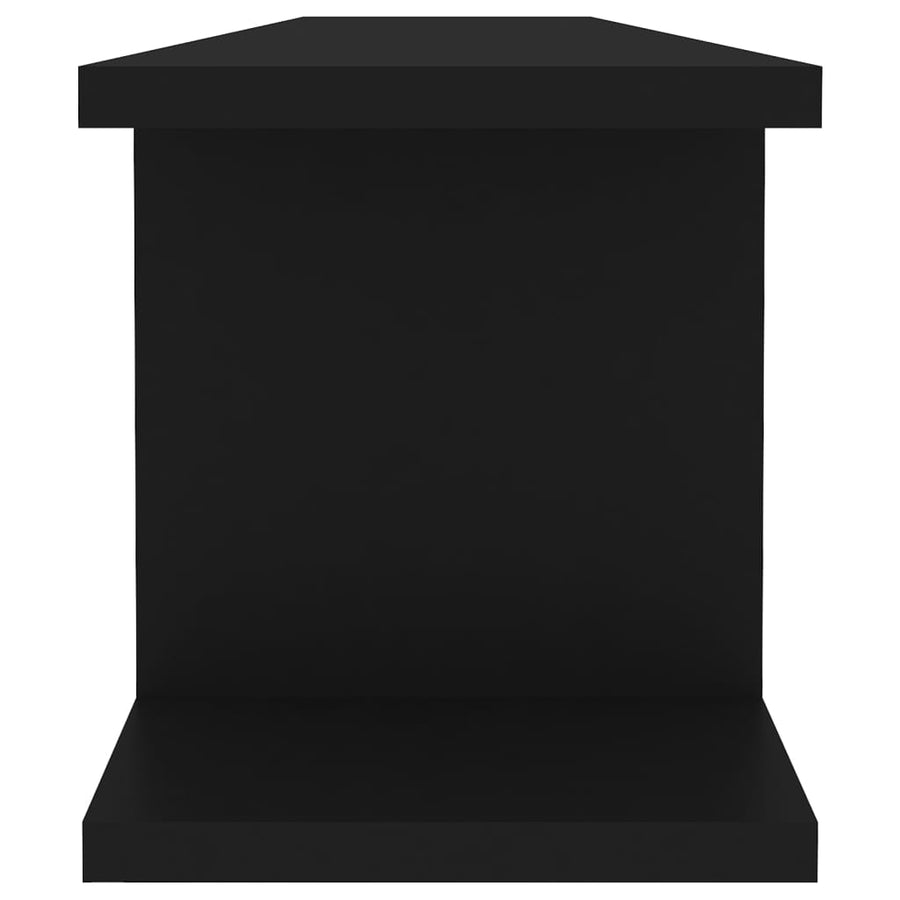 Wandschappen 2 St 90X18X20 Cm Spaanplaat Zwart 90 x 18 x 20 cm