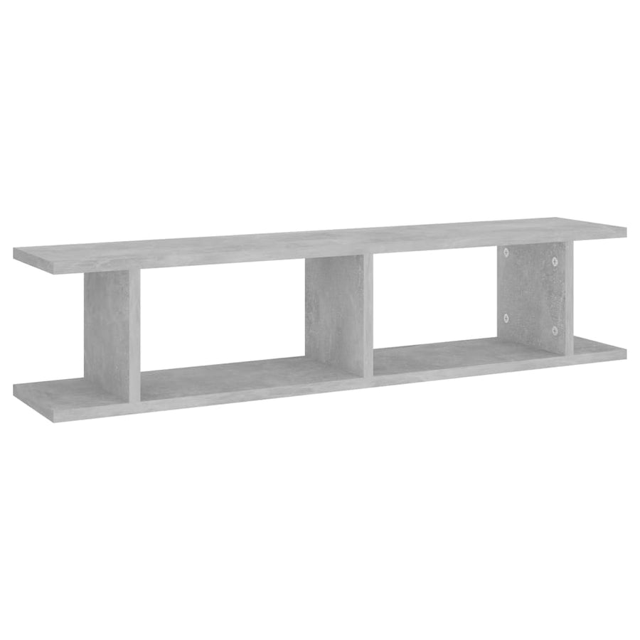Wandschappen 2 st 90x18x20 cm bewerkt hout betongrijs