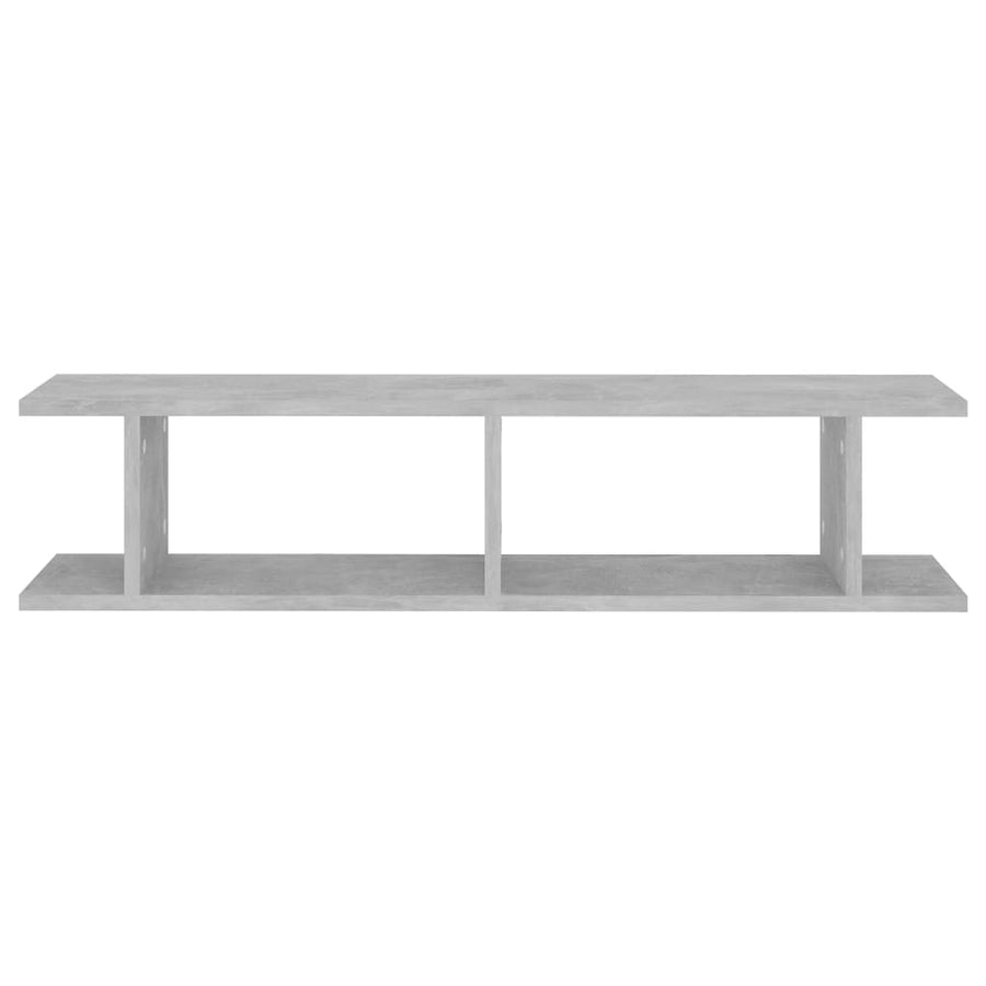 Wandschappen 2 st 90x18x20 cm bewerkt hout betongrijs