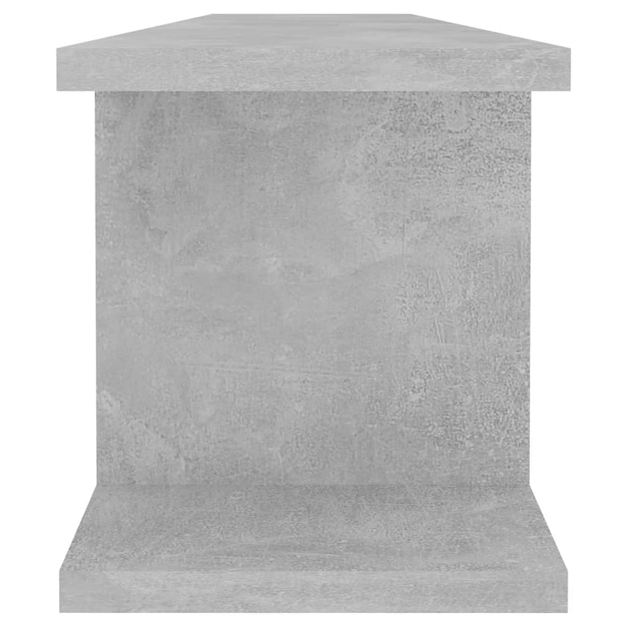Wandschappen 2 st 90x18x20 cm bewerkt hout betongrijs
