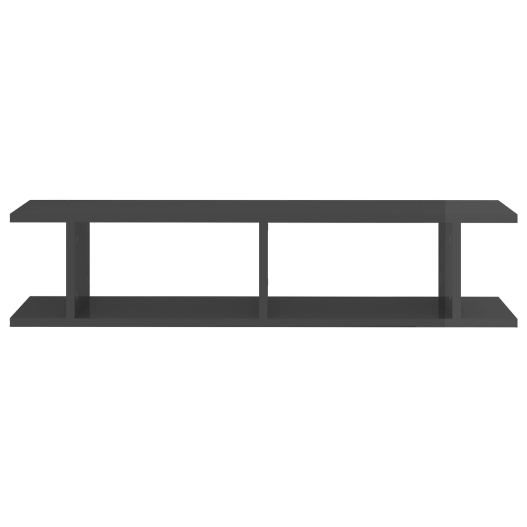 Wandschappen Spaanplaat 90 x 18 x 20 cm Hoogglans grijs