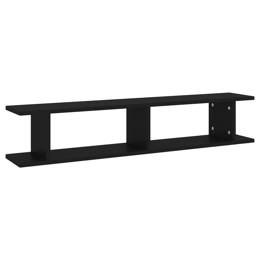 Wandschappen 2 St 105X18X20 Cm Spaanplaat Zwart 105 x 18 x 20 cm