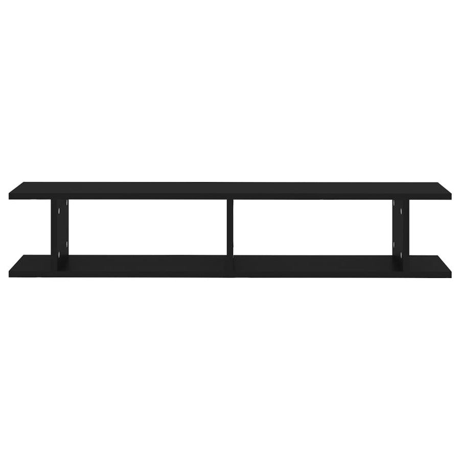 Wandschappen 2 St 105X18X20 Cm Spaanplaat Zwart 105 x 18 x 20 cm
