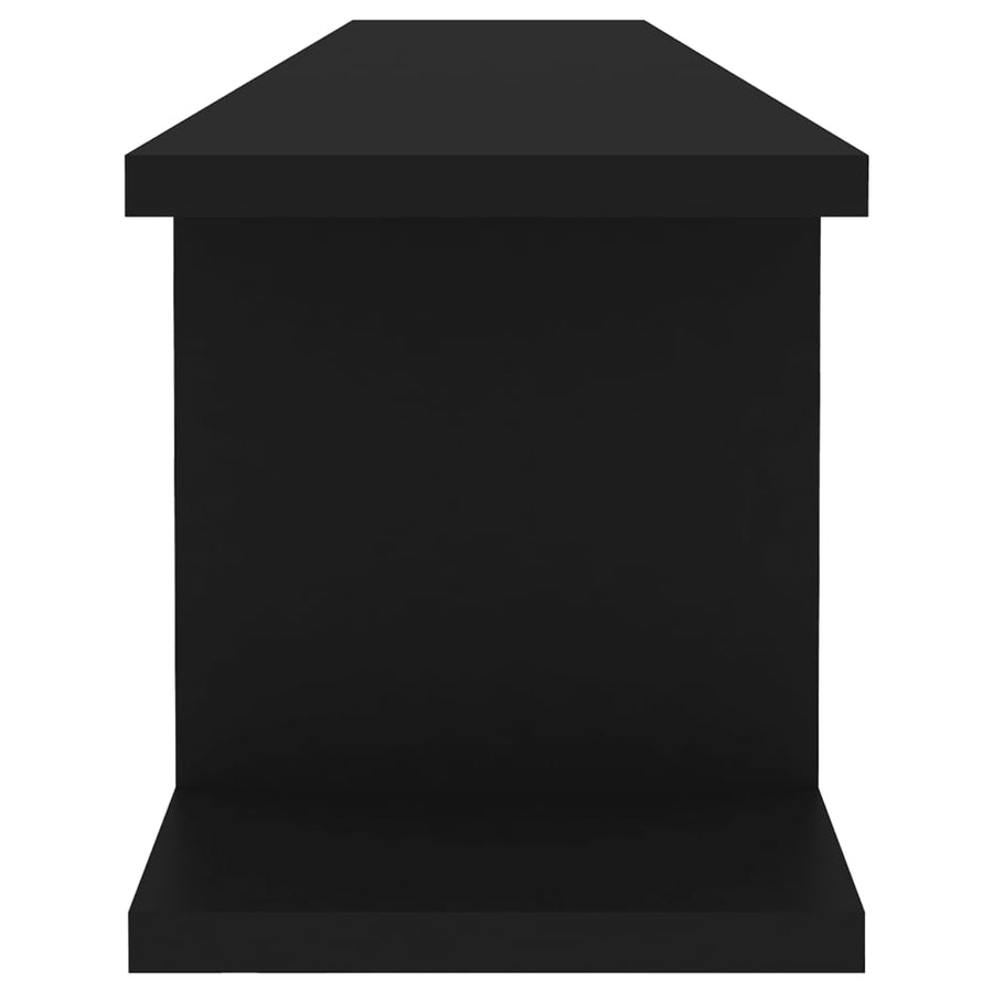 Wandschappen 2 St 105X18X20 Cm Spaanplaat Zwart 105 x 18 x 20 cm
