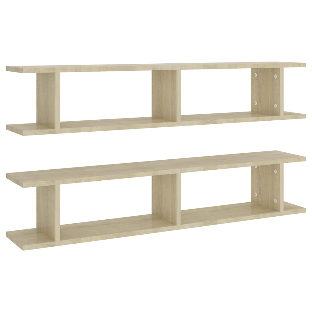 Wandschappen 2 St 105X18X20 Cm Spaanplaat Sonoma Eikenkleurig 105 x 18 x 20 cm