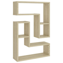 Wandschappen 2 st 50x15x50 cm bewerkt hout sonoma eikenkleurig
