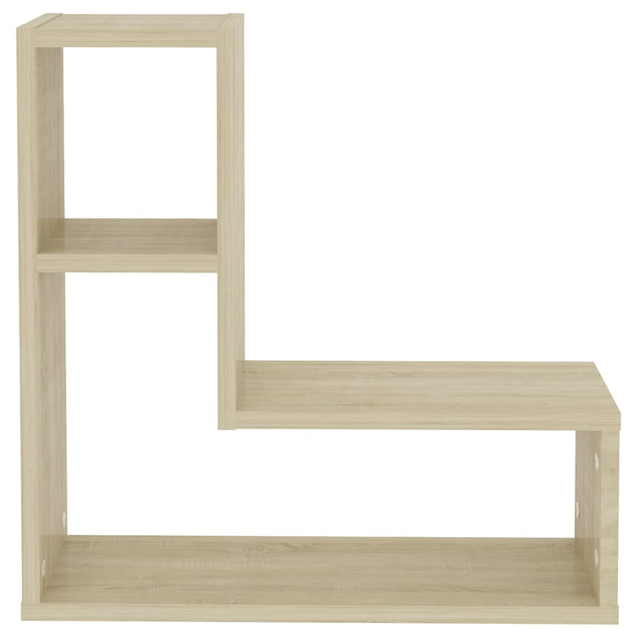 Wandschappen 2 st 50x15x50 cm bewerkt hout sonoma eikenkleurig
