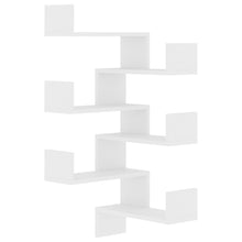 Hoekwandschappen 2 st 40x40x50 cm bewerkt hout wit 2 Wit