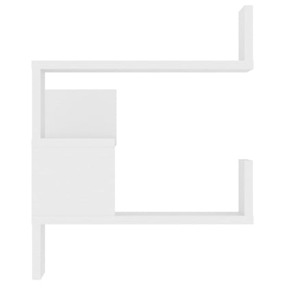 Hoekwandschappen 2 st 40x40x50 cm bewerkt hout wit 2 Wit