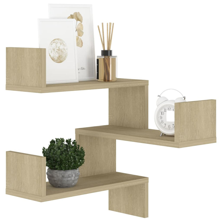 Hoekwandschap 40X40X50 Cm Spaanplaat Kleurig 1 Sonoma eiken